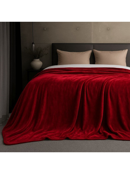 Κουβέρτα Βελουτέ Υπέρδιπλη (220x240) Astron Italy Redwine