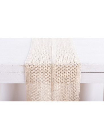 Beauty Home ΔΑΝΤΕΛΑ ΒΑΜΒΑΚΕΡΗ 23CM ΓΕΩΜΕΤΡΙΚΟ Εκρού