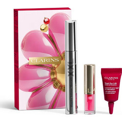 CLARINS WONDER VOLUME XXL MASCARA CASE Mascara 8ml + Eye Contour Cream 7ml + Lip Oil 1.4ml