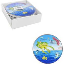 Σετ σουβέρ Chalkidiki 4τμχ - Coaster set 4pcs-026068-215105