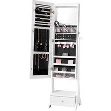 VEVOR Mirror Jewelry Cabinet Brown