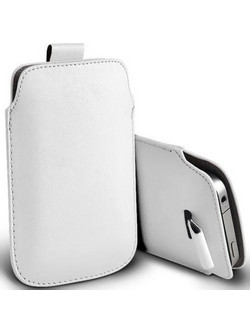 Προστατευτική Δερμάτινη Θήκη Smart Case XXL Συμβατή Με Πολλά Κινητά Λευκό (OEM)