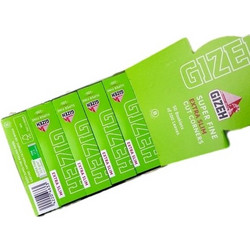 Χαρτάκια Gizeh Λαχανί Extra Slim Super Fine 60 - Κουτί 50 τμχ