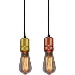 Home Lighting Beretta Κρεμαστό Φωτιστικό Οροφής Μονόφωτο E27 Μαύρο 77-3207 Bronze