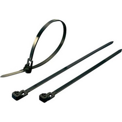 Self locking nylon cable reusable, 125 x 7,6 mm, transparent