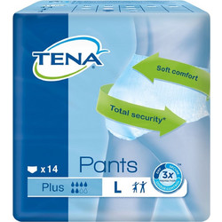 Tena Pants Plus Large Πάνες Βρακάκι Ακράτειας 6 Σταγόνες 14τμχ
