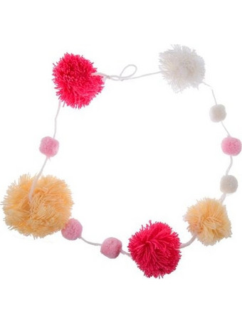 HAND MADE CRAFTS ΓΙΡΛΑΝΤΑ POM POM ΧΕΙΡΟΠΟΙΗΤΗ 80CM ΡΟΖ