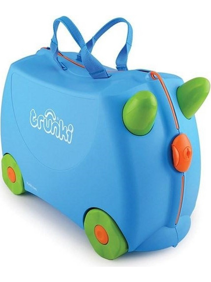 Trunki Terrance Παιδική Βαλίτσα Καμπίνας 31x46x20.5cm με 4 Ρόδες Μπλε