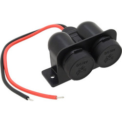 Πολύμπριζο παροχής ρεύματος 12V/24V 2 θέσεων με καπάκια
