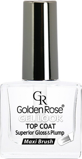 Βερνίκι Νυχιών Golden Rose Gel Look Top Coat Gloss Βερνίκι Νυχιών Quick Dry 10.5ml