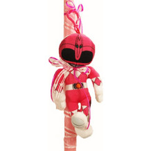 Nickelodeon Λαμπάδα Power Rangers Λούτρινο 18cm Ροζ