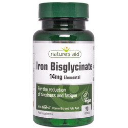 Natures Aid Iron Bisglycinate 14mg Ester-C B12 90 Ταμπλέτες