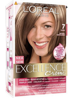 L'Oreal Paris Excellence Creme 7 Ξανθό Μόνιμη Βαφή Μαλλιών 48ml
