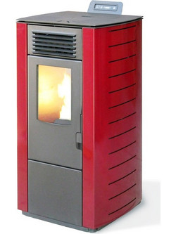 King Modello 78 Red Σόμπα Pellet Αερόθερμη 8kW