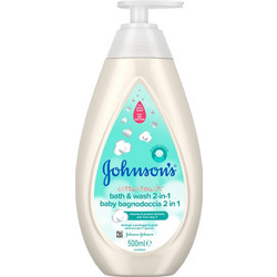 Johnson's Baby CottonTouch 2 σε 1 Βρεφικό Σαμπουάν & Αφρόλουτρο Πράσινο Τσάι με Αντλία 500ml