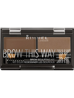 Rimmel Brow This Way Brow Kit 02 Medium Brown Παλέτα Φρυδιών