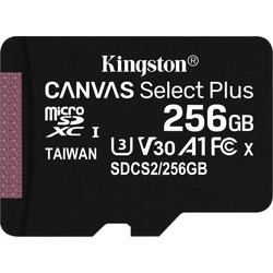Kingston Canvas Select Plus microSDXC 256GB Class 10 U3 V30 UHS-I A1 100MB/s