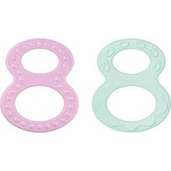 Nuk Δακτύλιος Οδοντοφυίας Pink/Mint 0m+ 2τμχ