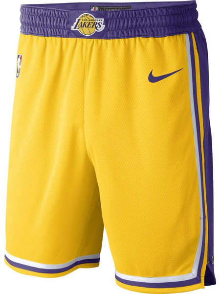 Nike Los Angeles Lakers Icon Edition Swingman Αθλητική Ανδρική Βερμούδα Κίτρινη AJ5617-728