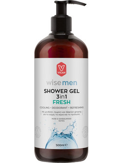 Vican Wise Men Fresh Ανδρικό Αφρόλουτρο σε Gel 500ml