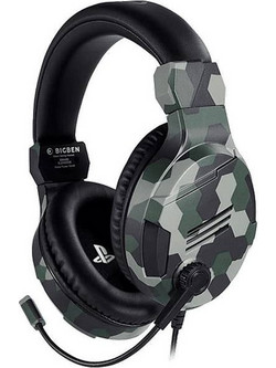 Bigben Interactive PS4 V.3 Gaming Headset Over Ear Green Camo