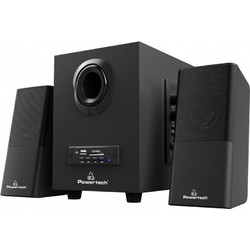 Powertech PT-846 Ασύρματα Ηχεία Υπολογιστή 2.1 6W με Bluetooth Black