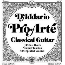 D'Addario J4504C Χορδή Κλασικής Κιθάρας D Silver Plated Copper Normal Tension
