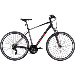 Peugeot T17-FS Ποδήλατο Trekking 28" Αλουμινίου με 24 Ταχύτητες Μαύρο Κόκκινο