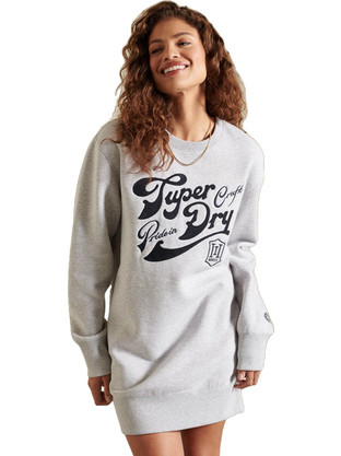Superdry Pride In Craft Mini Καθημερινό Φόρεμα Γκρι W8011081A-5WB