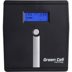 Green Cell Microsine UPS08 UPS Line Interactive 1000VA 700W Καθαρού Ημιτόνου με 2 Πρίζες Schuko