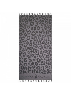 Greenwich Polo Club 3836 Πετσέτα Παρεό Θαλάσσης Γκρι 90x170cm