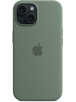 Apple Silicone Case with MagSafe Back Cover Cypress (iPhone 15)