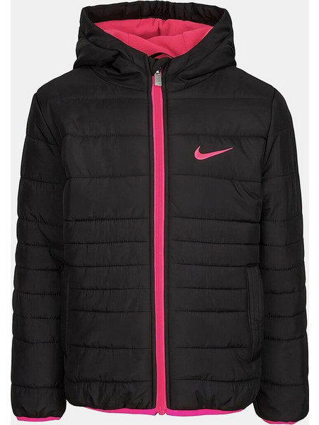 Nike Αθλητικό Παιδικό Μπουφάν Χειμωνιάτικο Puffer Μαύρο 36G461-023