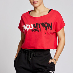 Evolution Body Γυναικείο Αθλητικό Crop Top Κόκκινο 2591