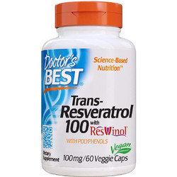 Doctor's Best Trans Resveratrol 100mg 60 Κάψουλες