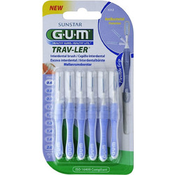 Gum 1312 Trav-ler Μεσοδόντια Βουρτσάκια 0.6mm Λιλά 6τμχ