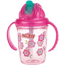 Nuby Flip-it Ποτήρι Εκμάθησης Ροζ 240ml