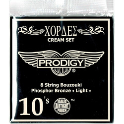 Prodigy Cream Σετ 8 Χορδές Μπουζουκιού Phosphor Bronze 10" Light Tension