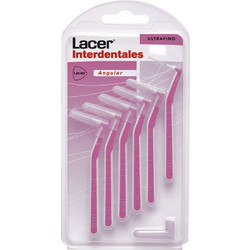 Lacer Angular Ultrafino Μεσοδόντια Βουρτσάκια Ροζ 6τμχ