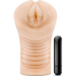 Blush M Elite Annabella Soft Wet Pocket Pussy & Sleeve Αυνανιστήρι με Δόνηση Flesh 14.6cm