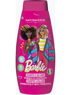 Naturaverde Barbie 2 in 1 Παιδικό Φυτικό Σαμπουάν & Conditioner για Επανόρθωση 300ml