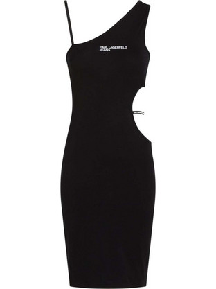 Karl Lagerfeld Mini Καλοκαιρινό Καθημερινό Φόρεμα Μαύρο 241J1301-J101