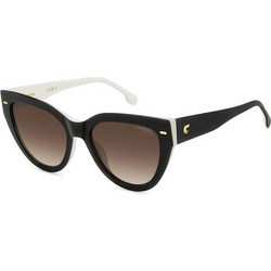 Carrera CA3017S 80SHA Γυναικεία Γυαλιά Ηλίου Οβάλ Κοκάλινα Μαύρα με Καφέ Polarized Φακό