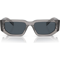 Prada PR09ZS 18S09T Ανδρικά Γυαλιά Ηλίου Ορθογώνια Κοκάλινα Μαύρα με Μαύρο Polarized Φακό