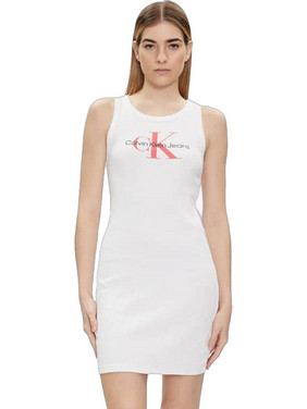 Calvin Klein Mini Καλοκαιρινό Καθημερινό Φόρεμα Λευκό J20J223069-YAF