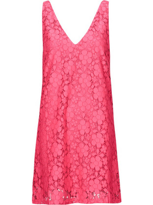 Desigual Lace Mini Καλοκαιρινό Βραδινό Φόρεμα με Δαντέλα Φούξια 24SWVW48-3002