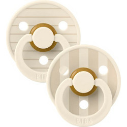 BIBS Studio Colour Πιπίλες Καουτσούκ 6m+ Pin Vanilla Mix 2τμχ