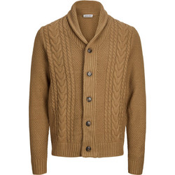 Jack & Jones Ανδρική Ζακέτα Πλεκτή με Κουμπιά Ταμπά 12245529