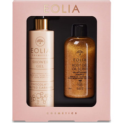 Eolia Cosmetics Salted Caramel Shower Gel + Gold Orchid Body Gel Scrub