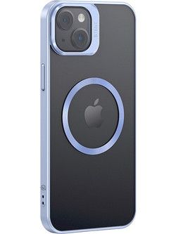 Usams Geying MagSafe Back Cover Transparent / Blue (iPhone 15 Plus)